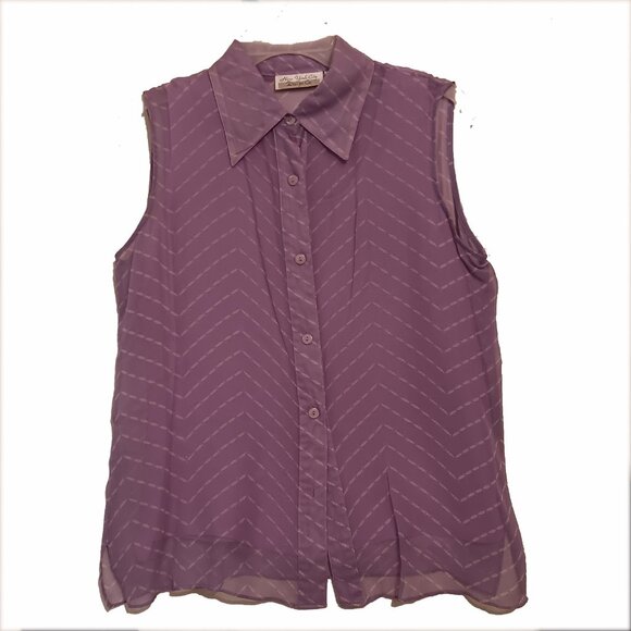 New York City Tops - New York City Lavender Sleeveless Blouse Size Small